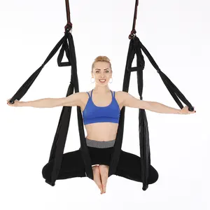 Height Adjustment Yoga Swing Lightweight Breathable Fabric Flying Aerial Yoga Swing Silk Hammock For Home Fitness Exercise