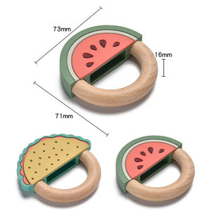 Venta caliente al por mayor ODM OEM Bpa libre de silicona mordedor redondo dentición anillo calmante bebé dentición bebé juguete bebé mordedores - Product Image 2