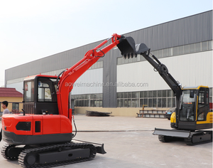 Venta caliente 8 ton mini excavadora 6 Ton 7 Ton 6ton mini excavadora aw60 excavadora de orugas para uso en movimiento de tierras de granja - Product Image 2