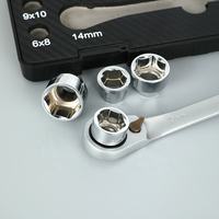 만든 전문 통과 통과 전문가 10 Pcs 소켓 작업장 더블 헤드 래칫 렌치 자동 수리 도구 세트