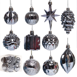 Multi-style Electroplated Special-shaped <b>Christmas</b> Baubles <b>Box</b> Set Xmas Tree Hanging Ornaments Holiday Party Decorations - Product Image 4