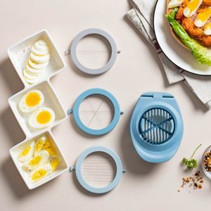Multifunction 3-in-1 <b>Egg</b> Slicer for Hard Boiled <b>Eggs</b> Cutter With Stainless Steel Wire Dishwasher Safe - Product Image 2