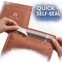 Sac d'expédition compostable en plastique personnalisé, sac de courrier auto-adhésif pour l'emballage professionnel