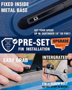 Planche à pagaie <span class=keywords><strong>gonflable</strong></span>, 11 'x 33 ''x 6'' avec kit d'accessoires SUP, sac à dos, aileron central américain, pompe à double <span class=keywords><strong>action</strong></span> - Product Image 5