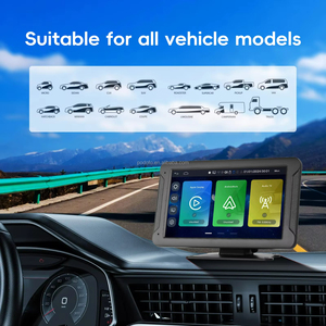 Podofo Écran de voiture portable sans fil CarPlay/Android Auto 7 pouces HD, AirPlay, Android Cast, musique BT, FM - Product Image 4