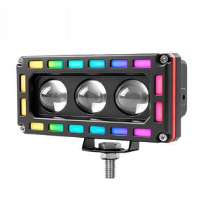 ไฟสปอร์ตไลท์ LED 3 เลนส์ คุณภาพสูง แบบวงแหวน RGB สองสี สำหรับมอเตอร์ไซค์ ไฟตัดหมอก กันน้ำ สำหรับรถยนต์ SUV ATV รุ่น MO-232 รับประกัน 2 ปี - Product Image 1