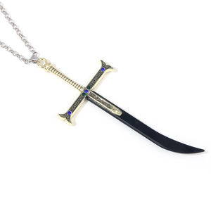 Collar <span class=keywords><strong>de</strong></span> Anime <span class=keywords><strong>de</strong></span> los Siete Mosqueteros, Espadachín, Gran Daga Rápida, Metal Nocturno, Ojo <span class=keywords><strong>de</strong></span> Halcón, Mihawk - Product Image 1