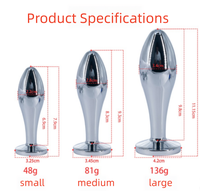 Dilatateur anal de luxe en trois parties, jouet sexuel pour adultes, mini plug anal en métal sexy avec cristaux de diamant, unisexe
