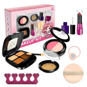 Dropshipping Shopfiy Ensemble de maquillage en plastique non toxique pour filles et enfants, kit de jouets de simulation cosmétique pour enfants, - Product Image 4