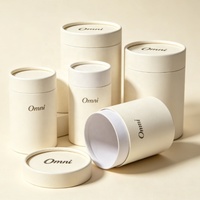 Boîte cylindrique en carton kraft de luxe écologique avec logo personnalisé pour l'emballage de nourriture, de thé, de café, de bougies, de cosmétiques, de parfums, de flacons