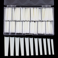 Boîte de 420 faux ongles 3XL Coffin, en gel souple Gelx, demi-couverture, design tendance, en ABS, pour usage professionnel