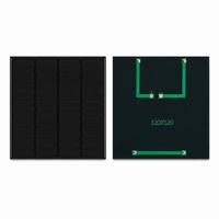 Panneau solaire monocristallin PERC époxy haute efficacité 22,7 %, petit format 120*120mm, 5V 1,5W, personnalisable, FOLDSUN, écologique, jouet LED