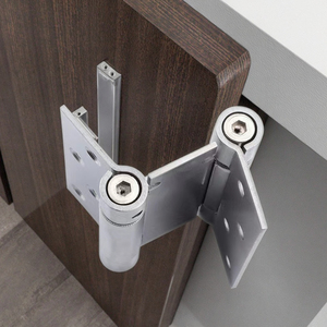 Bisagra de puerta batiente de doble acción de acero inoxidable moderna y de calidad, ajustable, 3 mm de grosor, ángulo de apertura de 180 grados, para dormitorio - Product Image 5