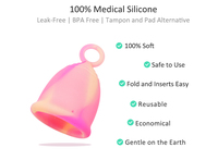 Copa Menstrual de Anillo de Gran Volumen Reutilizable de Silicona de Grado Médico al por Mayor de Fabricante OEM/ODM