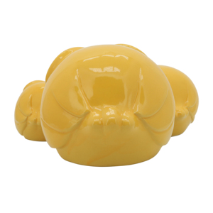 Set di Sculture in Ceramica a Forma di Gufo Giallo per Decorazione Casa, Ufficio, Bagno, Soggiorno, Scaffale, Tavolino da Caffè - Product Image 3