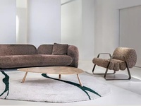 Fauteuil modulaire de luxe italien rétro moderne pour salon, salle à manger, meubles de maison, pieds en métal, rembourrage en éponge douce