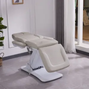 Luxury Swivel Medical New Design Spa Massage Table Grey 3 Clinic Folding Treatment Electronic 4 Motor Furniture Spa Beauty Bed