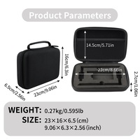 Étui de rangement pour enregistreur vocal en EVA moulé sur mesure, étui de protection rigide avec poche en filet et sangle de transport