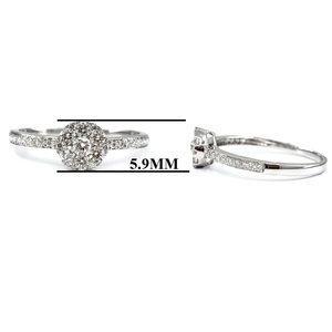 Factory Wholesale Women's Anniversary Party Wedding Solitaire Design 18K White Gold Natural Diamond Fine Jewelry Small Gift - Product Image 2