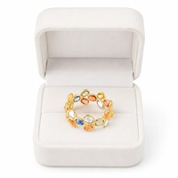 Anillo Ovalado de Zafiro Natural de la Mejor Calidad, Chapado en Oro de 18K y Rodio, Anillo de Compromiso y Boda de Lujo, Precio al por Mayor