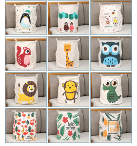 Cesta de almacenamiento redonda de tela plegable para bebés, cesto de ropa sucia y juguetes, caja de almacenamiento de juguetes para niños - Product Image 4