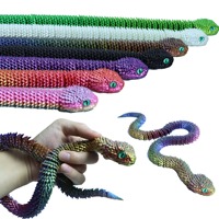 Mainan Ular PLA Ramah Lingkungan Cetak 3D Model Hewan Realistis Mainan Anak-anak