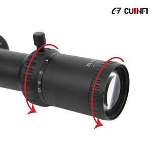 Cuinfi 1-10x28 FFP LPVO Taktik Av Dürbünü Alüminyum Alaşımlı Tam Çok Katmanlı Kaplamalı ED Cam Retikül <span class=keywords><strong>6</strong></span> Seviyeli Kırmızı Aydınlatma - Product Image 5
