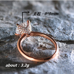 Anello Classico a Quattro Punte per Donne, Elegante Design Solitario, Accessorio Gioiello per Feste e Uso Quotidiano - Product Image 5