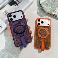 Coque de téléphone magnétique transparente antichoc, anti-jaunissement, avec béquille pour iPhone, nouvelle arrivée.