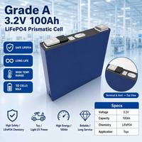 Batería de Litio Recargable Prismática LiFePO4 de 3.2V 100Ah para Sistemas de Almacenamiento de Energía con Larga Vida Útil, Venta al Por Mayor