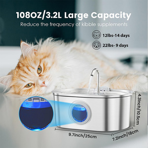 เครื่องให้น้ำแมวอัตโนมัติ 3.2 ลิตร พร้อมปั๊มเงียบพิเศษ สำหรับสุนัขและแมว ดีไซน์ถอดประกอบได้ - Product Image 2