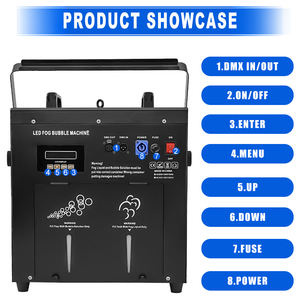 1500W Zwei-Wege RGBW LED Schwarz Blasenmaschine Nebel Blasenmaschine Hochzeiten - Product Image 4