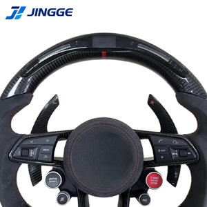 Volant en cuir carbone LED amélioré pour <span class=keywords><strong>Audi</strong></span> RS5 A6 A3 RS6 <span class=keywords><strong>RS4</strong></span> S3 S4 TT R8, entièrement en cuir - Product Image 2