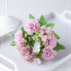 Usine d'artisanat Haiyi, bouquet artificiel de carnations de printemps, fleurs en soie de 10 cm à 30 cm, décoration de mariage et de maison - Product Image 1