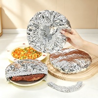 Couvre-aliments réutilisable en matériau élastique argenté CPP, imperméable, pour la conservation de la chaleur, idéal pour les plats à emporter, la restauration, la maison, les pique-niques et les buffets