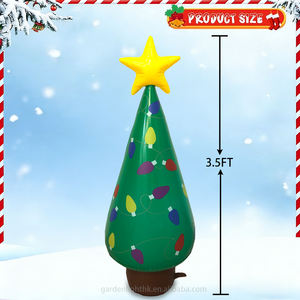 Décoration de Noël d'intérieur et d'extérieur, gonflable en PVC vert de 3,5 pieds pour jardin, pelouse, cour, fête festive à domicile - Product Image 2