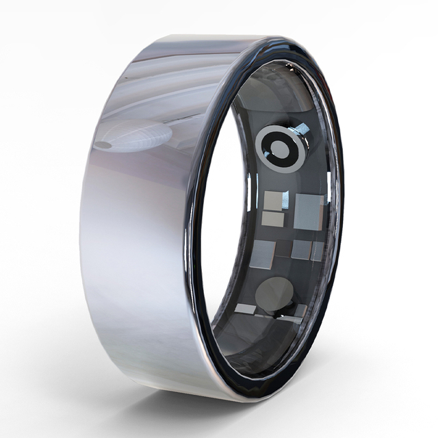 2025 R16 Fashion Smart Ring Body Temperature Detection Outdoor Titanium + Epoxy Resin Smart Finger Ring NFC Germany