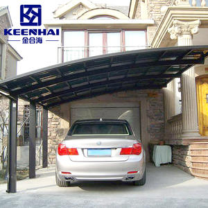 Abri de voiture préfabriqué de luxe 6x3m, <span class=keywords><strong>2</strong></span> poteaux, imperméable, en aluminium, porte japonaise, toit à pente simple - Product Image 6