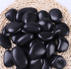 natural river stone black pebble wash stone in bulk