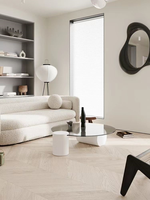 Table basse en verre moderne et luxueuse pour salon, design créatif et simple, verre trempé durable, meubles de maison