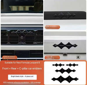 Pour BYD Equation Leopard 8 Décoration de logo Jedi noir de haute qualité à l'avant et à l'arrière du véhicule avec le logo noirci - Product Image 3