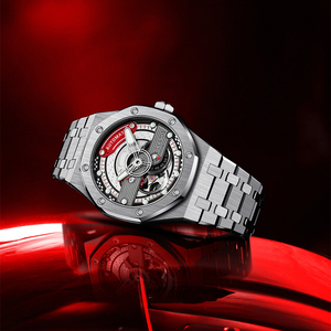 Custom Logo 39.7mm <b>Skeleton</b> Men's <b>Automatic</b> Mechanical <b>Watch</b> Luxury Business & Sports Wristwatch with Japan VK63 Movement - Product Image 5