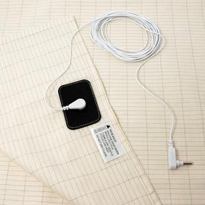 더 나은 수면을위한 전도성 실버 접지 코드와 킹 퀸 사이즈 유기농 면 장착 접지 시트 - Product Image 5