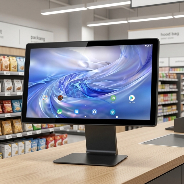 OEM Android 14.0 POS Terminal Optional NFC 15.6 Inch FHD Single Screen Touch Cash Register GMS Certified 8-Core T606 4GB RAM 1Yr