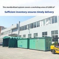 Transformateur de Boîtier Européen 100 kVA, Sous-station Préassemblée YBW, Ensemble Complet de Trois Unités pour Station de Distribution d'Éclairage Public