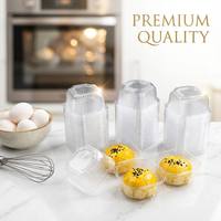 Boîte d'emballage en plastique PET de qualité alimentaire, haute transparence, épaissie, pour jaune d'œuf, pâtisserie, gâteau de lune, mochi