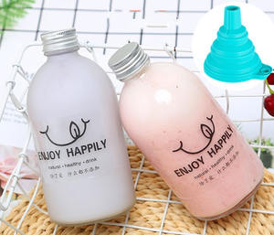 Bouteille de boisson en verre transparente pour kombucha au CO2 de 4 oz, 12 oz, 16 oz avec couvercle à vis, 120 ml, 270 ml, 350 ml, 500 ml pour la tequila - Product Image 3