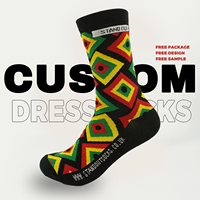 Chaussettes habillées en coton pour hommes, design personnalisé, haute qualité, tricotées jacquard, pour affaires