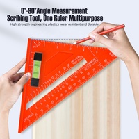 Équerre d'angle triangulaire en plastique ABS de 7 pouces de haute qualité, marque JUXIN, avec niveau à bulle, précision 1 mm/1 m, modèle HPW-002-007P