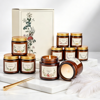 Coffret cadeau de bougies parfumées pour femmes, 10 bougies en verre de 10g, boîte cadeau, aromathérapie, décoration d'intérieur, anniversaire, Noël, salle de bain, spa